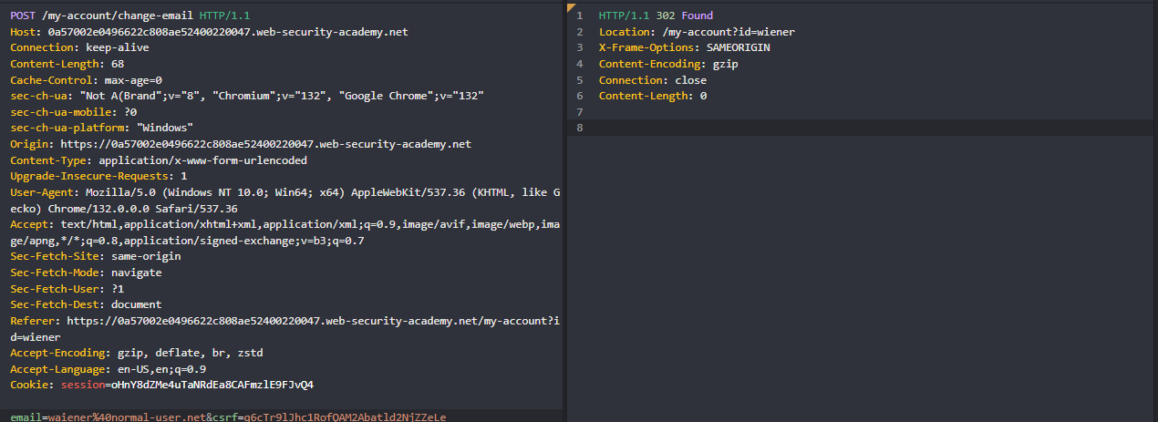 Portswigger CSRF Writeups